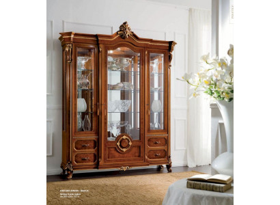 Vitrine Armoires de luxe Vitrines Bois Salon Meubles Armoire Marron