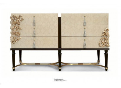 Commode Buffet Armoires de luxe Commodes Chambre en bois Beige