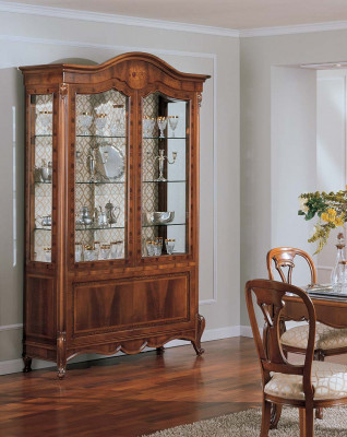 Vitrine Armoires Marron Luxe Salle de séjour Armoire Bois Verre