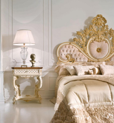 Tables de chevet Table de chevet Consoles Table d'appoint Consoles de nuit Luxe Beige Baroque