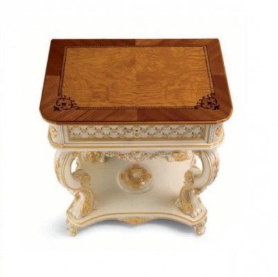Tables de chevet Table de chevet Consoles Table d'appoint Consoles de nuit Luxe Beige Baroque