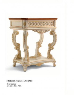 Tables de chevet Table de chevet Consoles Table d'appoint Consoles de nuit Luxe Beige Baroque