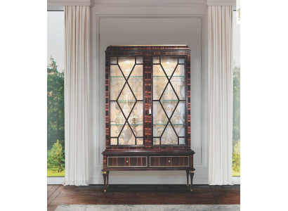 Vitrine Armoires Vitrines Armoire de luxe Salon Bois Brun Verre