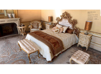 Lit double Chesterfield Lit Tissu Lits Cadre de lit Bois Style baroque
