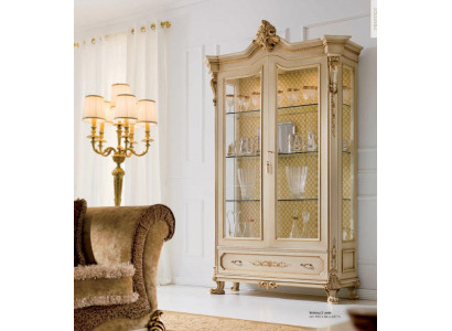 Vitrine Armoires de luxe Vitrines Bois Armoire de salon Beige Baroque