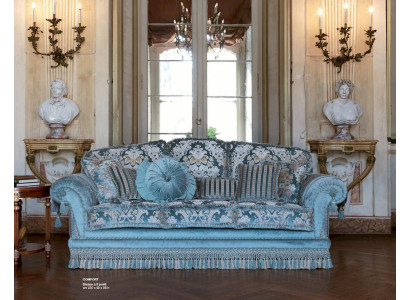 Canapé 3 places Canapés 3 places Tissu Luxe Bois Mobilier de salon Bleu