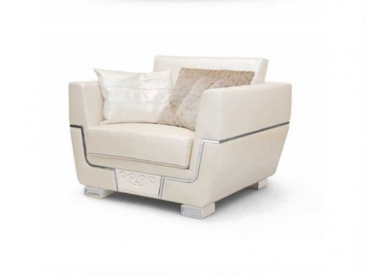 Beige élégance au centre de l'attention Fauteuil en tissu pour une ambiance élégante du salon