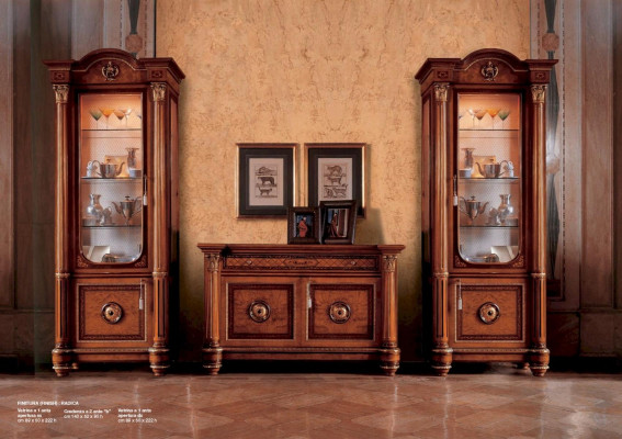 Vitrine Armoires de luxe Vitrines Bois Meubles de salon Verre Marron
