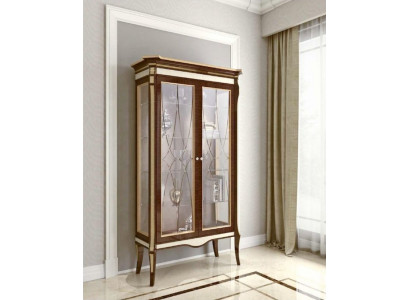Vitrine luxueuse couleur marron meubles italiens élégants de style classique