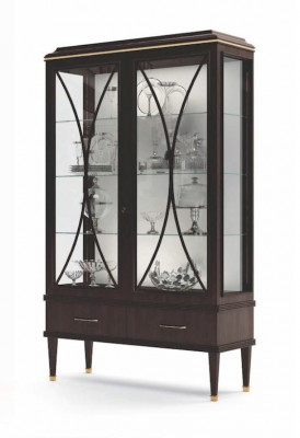 Vitrine Armoires Vitrines Armoires de luxe Salon en bois Brun Verre