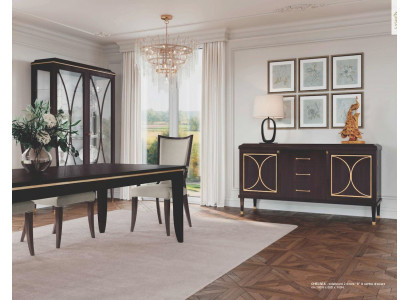 Buffet Commode Armoires de luxe Commodes Salon Marron Bois