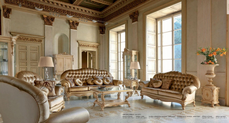 Table basse Table d'appoint Table Salon Mobilier Beige Bois Tables Design Luxe