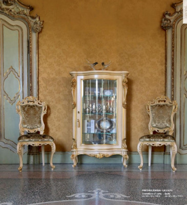 Vitrine Armoires de luxe Vitrines Bois Mobilier de salon Armoire Beige