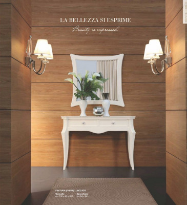 Coiffeuse et console de miroir en bois de luxe blanc classique