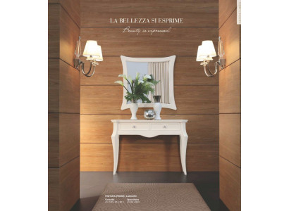 Coiffeuse et console de miroir en bois de luxe blanc classique