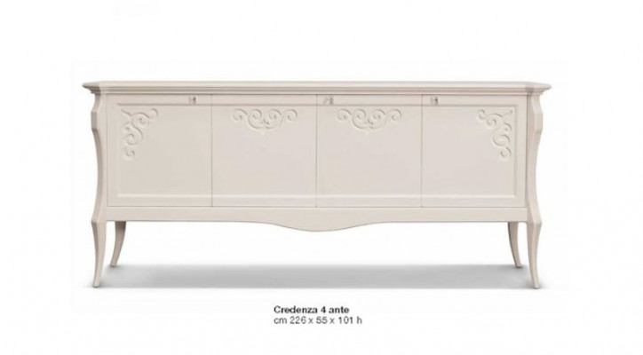 Buffet de luxe Commode Armoires Commodes Salon Bois Grand Blanc