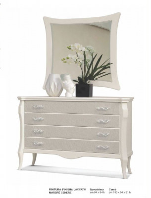 Suite Commode Miroir Buffet Armoires Chambre Blanche Luxe