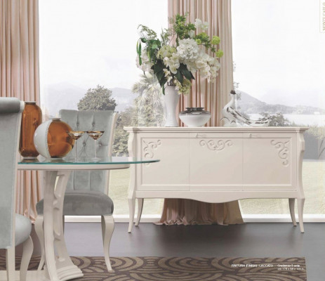 Buffet Armoires de luxe Commodes Blanc Salon Bois Mobilier
