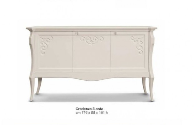 Buffet Armoires de luxe Commodes Blanc Salon Bois Mobilier