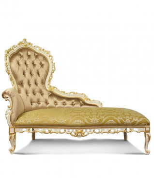 Chaise longue Chesterfield Canapé Beige Siège Rembourrage