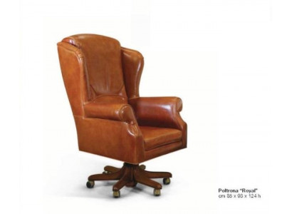 Chaise de bureau pivotante Fauteuil pivotant Fauteuil Chesterfield de bureau marron de luxe