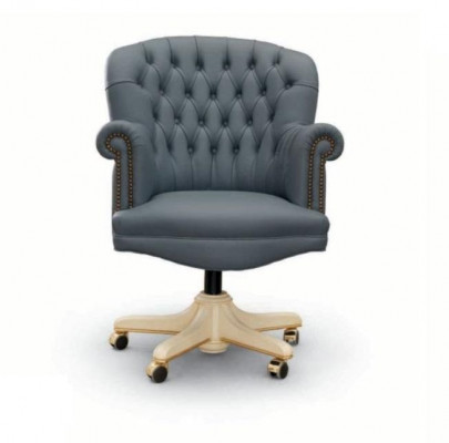 Chaise pivotante fauteuil de direction fauteuil de bureau fauteuils pivotants Chesterfield Bleu de luxe