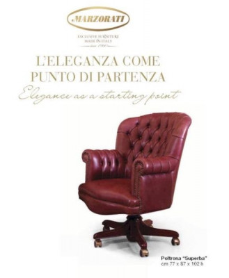 Chaise pivotante chaise de direction fauteuil de bureau chaises pivotantes de luxe Chesterfield rouge