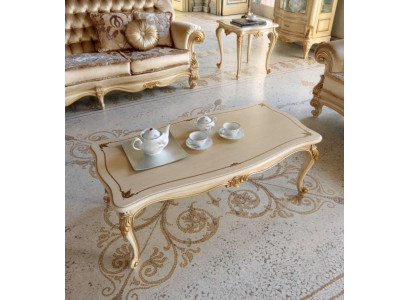 Table basse Table d'appoint Table Salon Mobilier Beige Bois Tables Design Luxe
