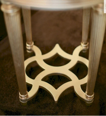 Table d'appoint Table basse Table Salon Mobilier Beige Bois Tables rondes