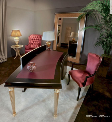 Chaise Chaise de salle à manger Rembourrage Bureau Salle à manger Siège Tissu rouge Moderne.