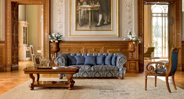 Chaise de salle à manger Chaise Chaise de salle à manger Fauteuil Fauteuil de luxe Tissu Bleu