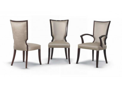 Chaise sans accoudoir Chaise de salle à manger Chaise de cuisine Bois Tissu Gris