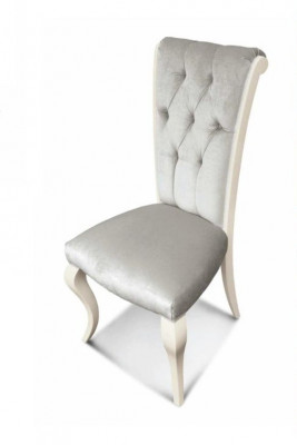 Chaise Chaise de salle à manger Chaise de cuisine Siège Siège Bois Tissu Gris Salle à manger