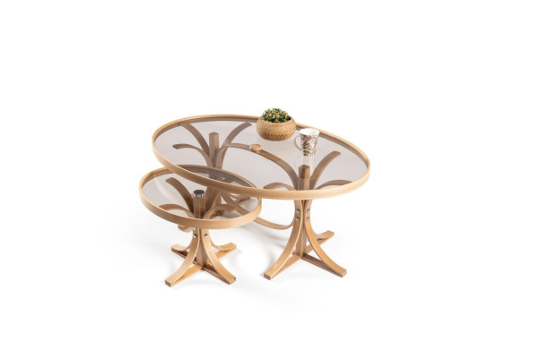 Salon complet 2x Tables basses de luxe Table de designer moderne