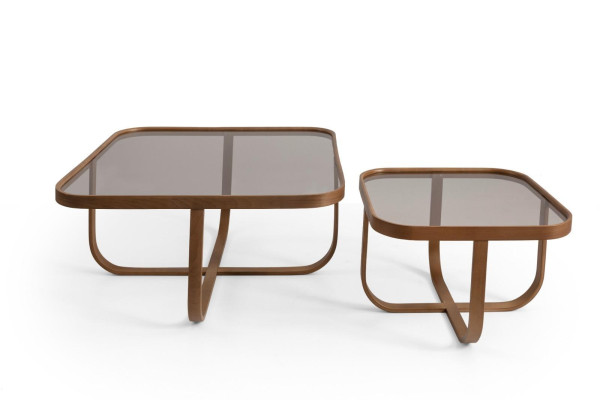 Ensemble de salon Braun 2x Tables basses Aménagement moderne Complet de designer