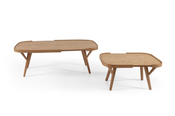 Salle de séjour Ensemble 2 pcs 2x Tables basses Mobilier Design Moderne Complet Bois