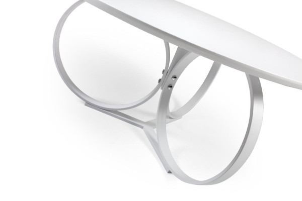 Table basse blanche ronde Table de salon Mobilier de designer Mobilier moderne