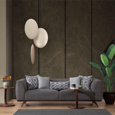 Mobilier de salon élégant, canapé moderne à cadre en bois stylé à 3 places