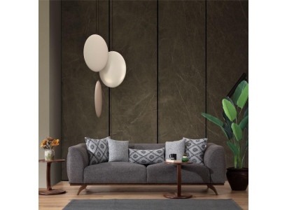 Mobilier de salon élégant, canapé moderne à cadre en bois stylé à 3 places