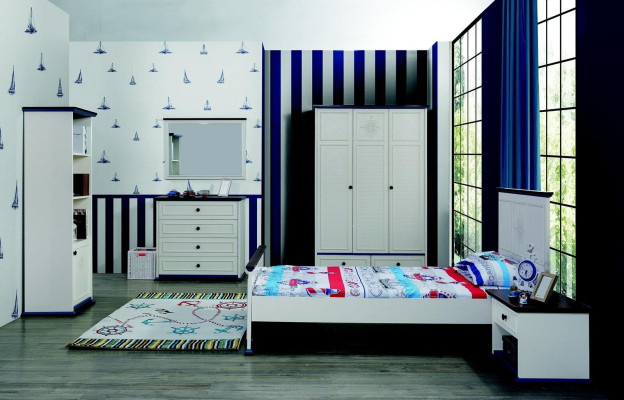 Conception Mobilier Moderne Table de chevet Enfants Côté Chambre d'adolescent Blanc Bois