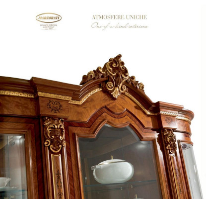 Vitrine Armoires Vitrines Bois Luxe Vitrine Meuble Armoire Marron Baroque neuf