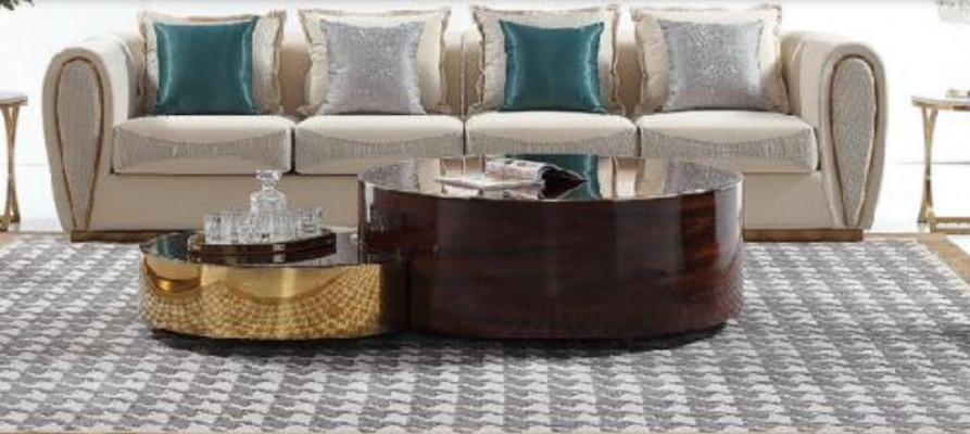 Meubles de chambre Canapé Trois places Tissu d'ameublement nouveau Canapé de design moderne Sièges de luxe Canapés