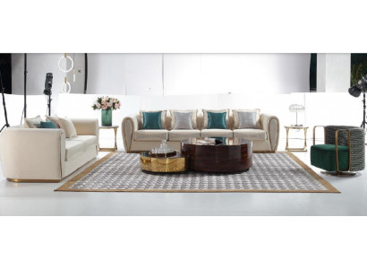 Meubles de chambre Canapé Trois places Tissu d'ameublement nouveau Canapé de design moderne Sièges de luxe Canapés