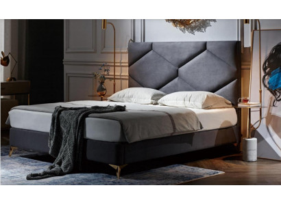 Lit 180x200cm Mobilier de chambre en textile Lits de luxe modernes Mobilier d'hôtel neuf