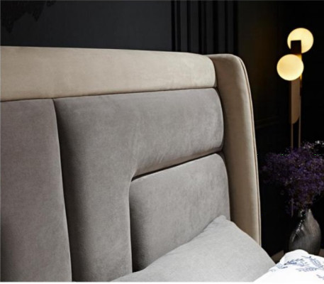Ensemble de chambre à coucher complet Lit 2x Table de chevet 3 pièces Ensembles Lits de designer de luxe
