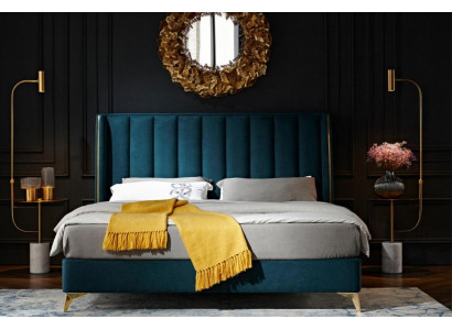 Ensemble de chambre à coucher Design Moderne Lit de Luxe 2x Table de Chevet 3 pièces. nouveau