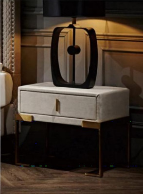 Lit 3 pièces. Ensemble de chambre à coucher Design Mobilier de luxe pour hôtel 2x Table de chevet