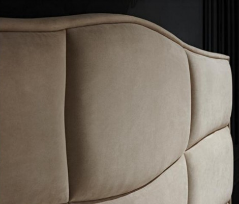 Chambre Lit double 180x200cm Lit de luxe Textile moderne neuf