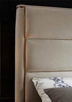 Lit 3 pièces. Ensemble de chambre à coucher Design Moderne Lit de lux Table de chevet Lits