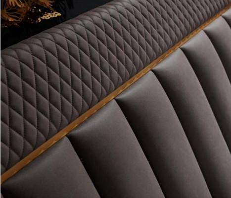 Chambre Lit complet 2x Table de chevet 3 pièces. Ensemble complet de luxe Design Sets